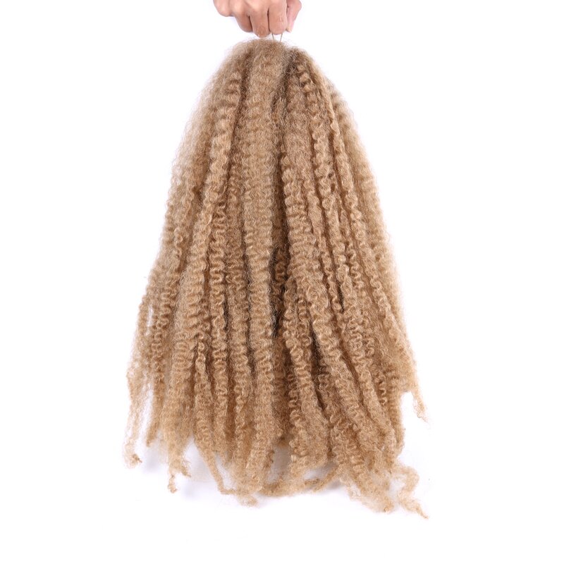 Afro Kinky Twist Hair Factory - OEM/ODM Custom Synthetic Afro Marley Twist Hair 8Inch Brown Soft