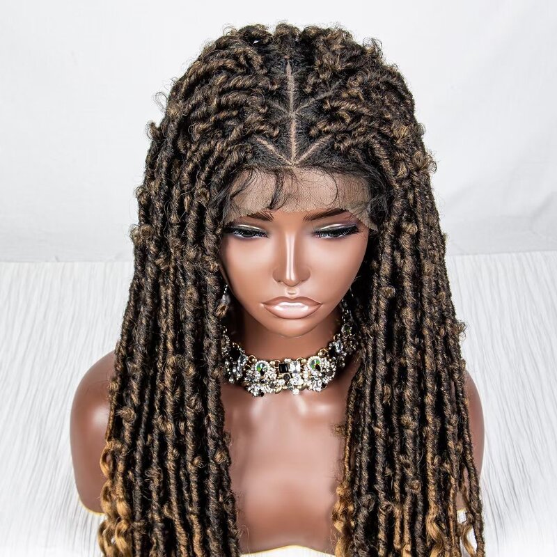 Lace Frontal Wig Manufacturer - OEM/ODM Custom Handmade Butterfly Distressed Locs Crochet Braids