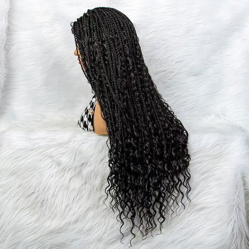 Synthetic Hair Wigs Manufacturer - OEM/ODM Custom Messy Box Locs Full Lace Wig for Black Women
