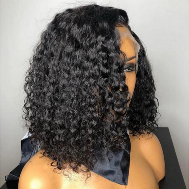 Pixie Curly Bob Wig Factory - OEM/ODM Custom Brazilian Hair Pixie Curly Bob Lace Frontal Wig