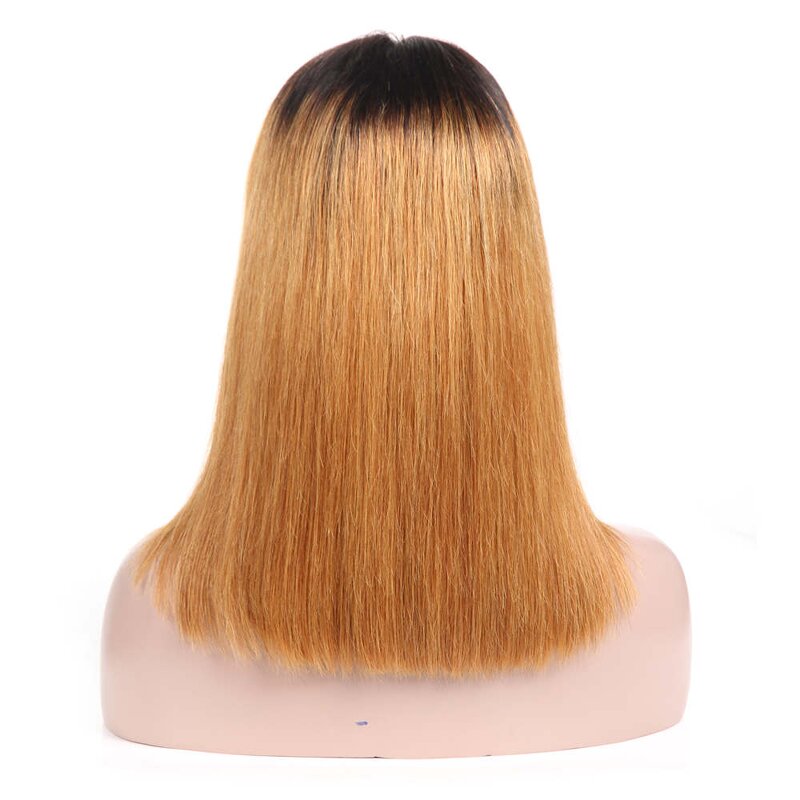 Lace Front Wig Manufacturer - OEM/ODM Custom Brazilian Straight Short Bob Wig Pre-Plucked Baby Hair