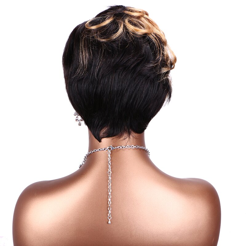 Short Wig Manufacturer - OEM/ODM Custom Wavy Ombre Color Loose Curl Short Wig