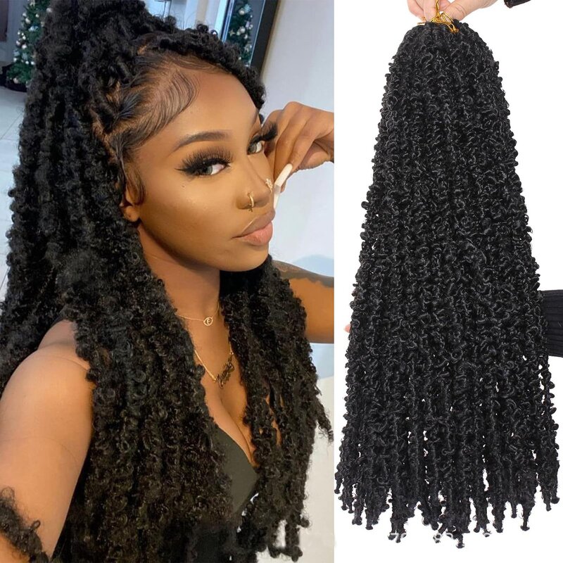 Faux Locs Hair Extensions Factory - OEM/ODM Custom Butterfly Locs Crochet Braids Ombre Brown Pre-twisted Short Bob