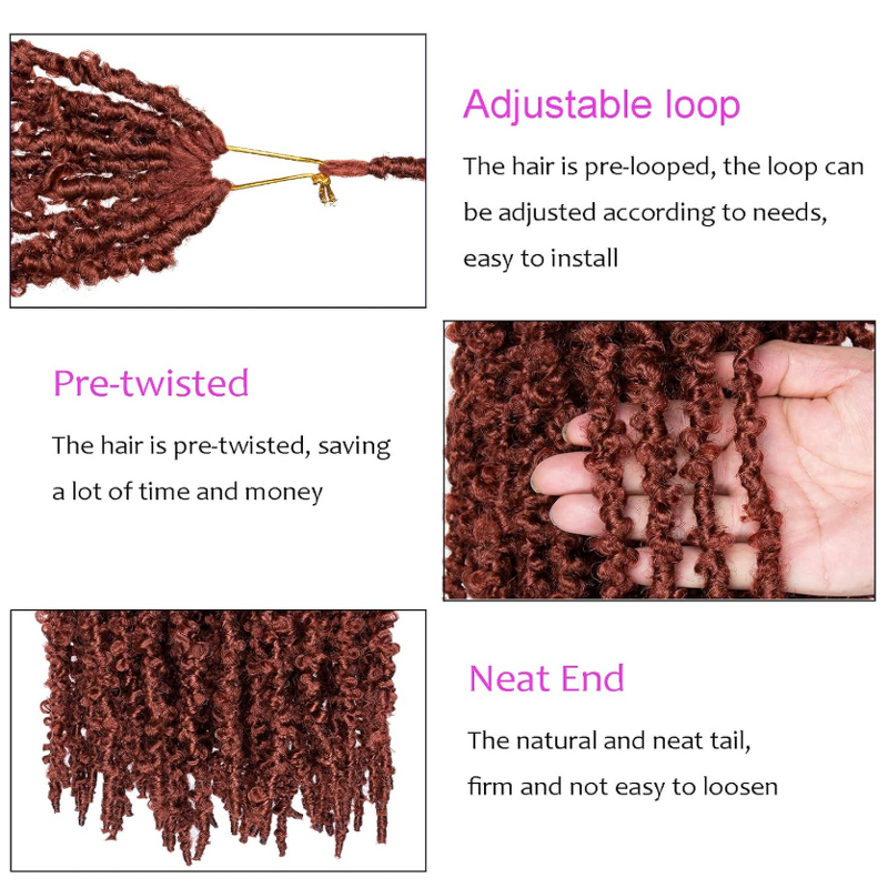 Butterfly Locs Crochet Hair Manufacturer - OEM/ODM Custom 24 Inch Light Weight Butterfly Locs Crochet Hair 8 Packs