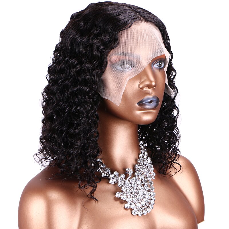 Lace Frontal Wig Manufacturer - OEM/ODM Custom Indian Natural Lace Frontal Wig Kinky Curly Bob