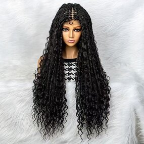 Synthetic Hair Wigs Manufacturer - OEM/ODM Custom Messy Box Locs Full Lace Wig for Black Women