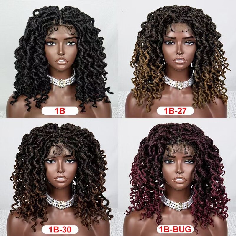 Full Lace Wig Manufacturer - OEM/ODM Custom Synthetic Faux Locs Braided Wig with Goddess Locs