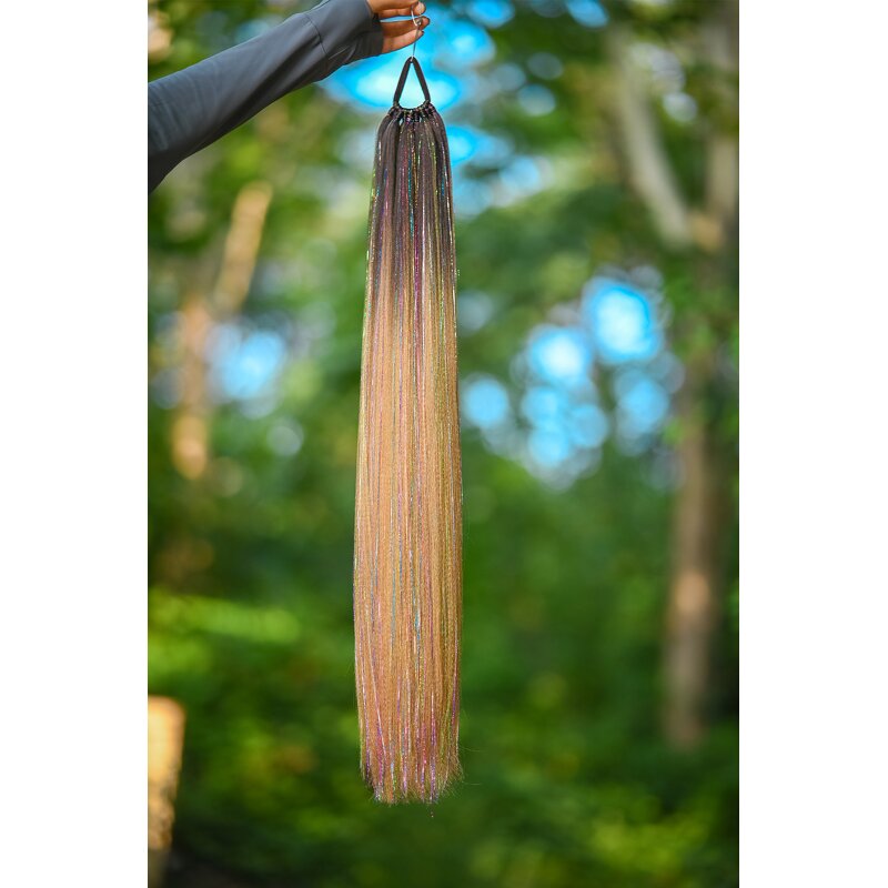 Synthetic Hair Braids Factory - OEM/ODM Custom Yaki Straight Synthetic Braids with Glitter Tinsels