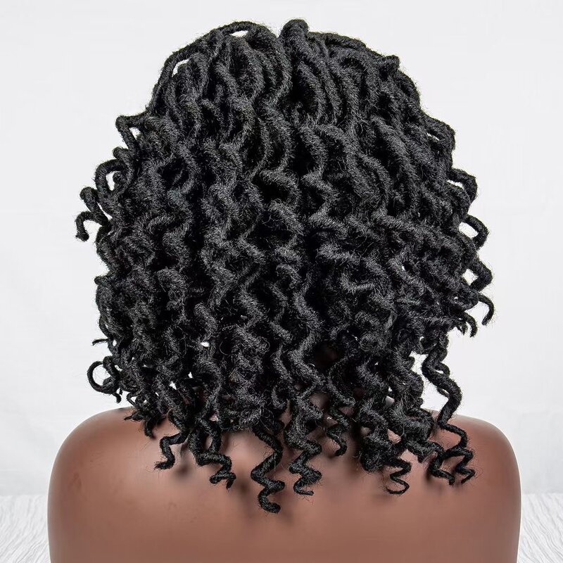 Full Lace Wig Manufacturer - OEM/ODM Custom Synthetic Faux Locs Braided Wig with Goddess Locs
