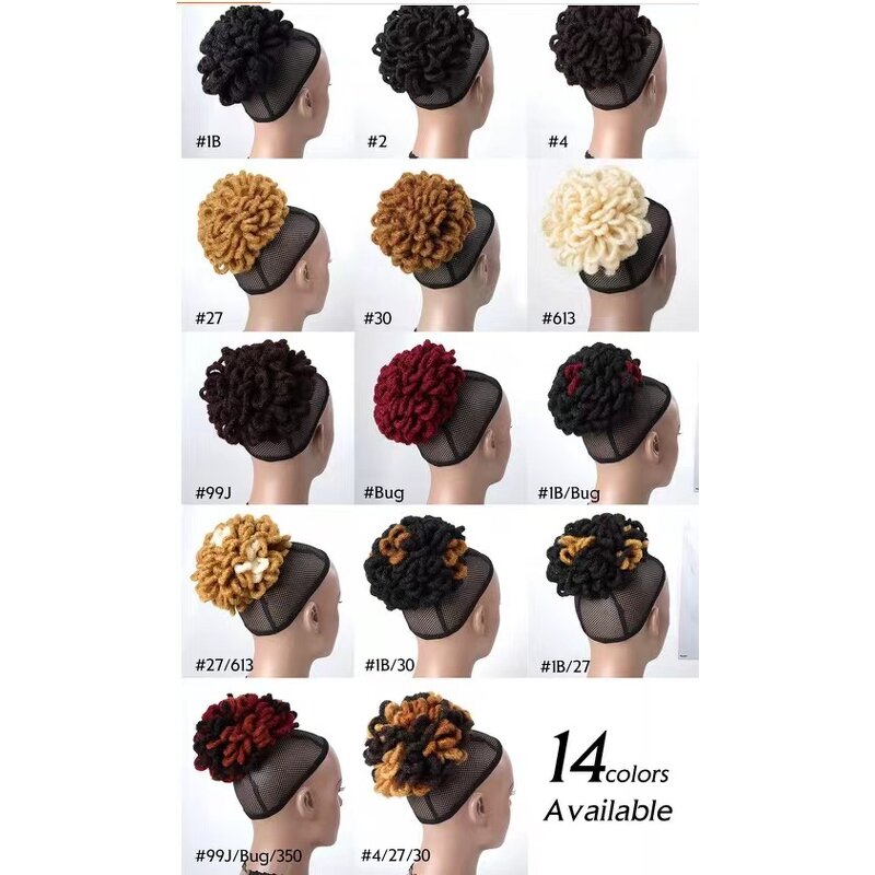 Hair Bun Manufacturer - OEM/ODM Custom Dreadlocs Hair Bun Synthetic Fro Hair Ponytail