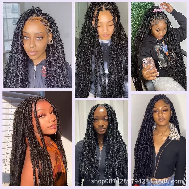 Butterfly Locs Crochet Braids Factory - OEM/ODM Custom Copper Red 24Inch Butterfly Locs Crochet Hair Pre-looped