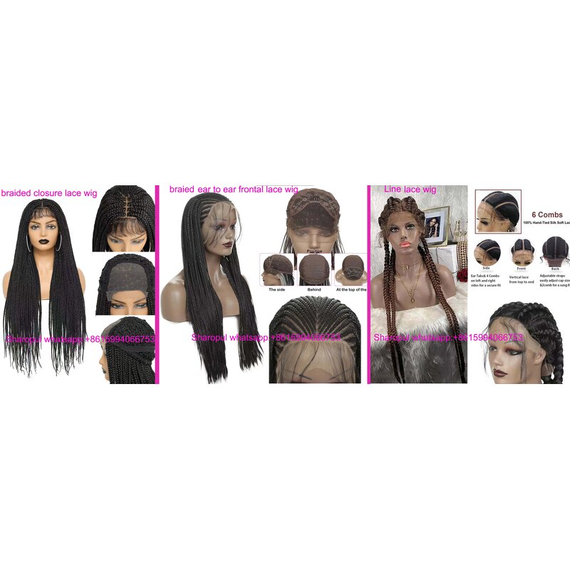 Lace Frontal Wig Factory - OEM/ODM Custom Wavy Faux Gypsy Locs Black Braided Wig