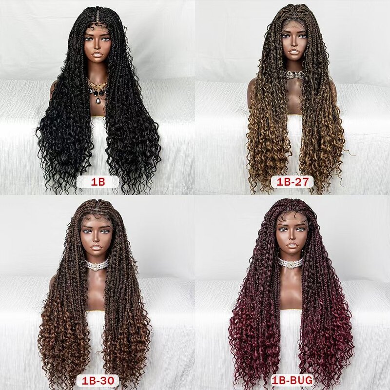 Synthetic Hair Wigs Manufacturer - OEM/ODM Custom Messy Box Locs Full Lace Wig for Black Women