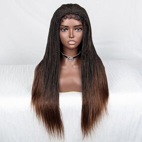 Lace Front Wig Factory - OEM/ODM Custom Synthetic Ombre Color Frontal Lace Wig Heat Resistant