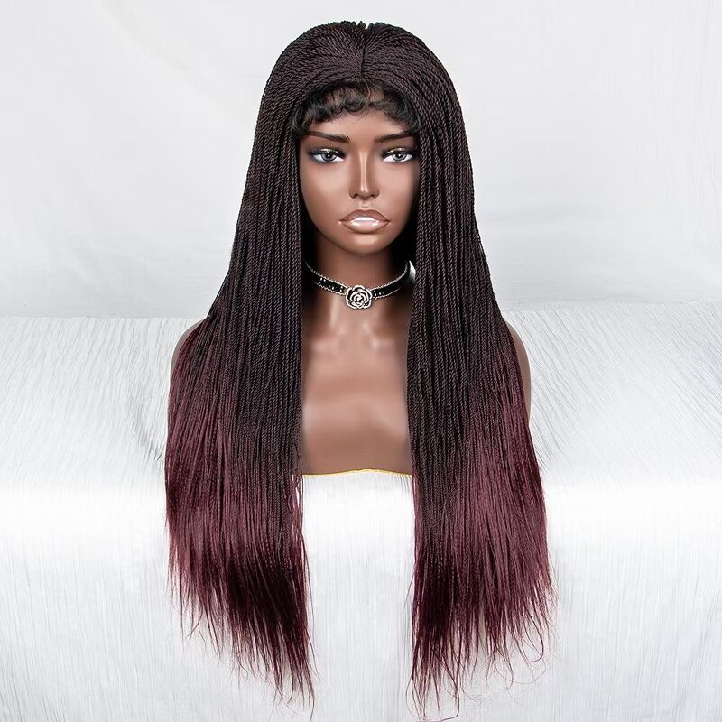Lace Front Wig Factory - OEM/ODM Custom Synthetic Ombre Color Frontal Lace Wig Heat Resistant