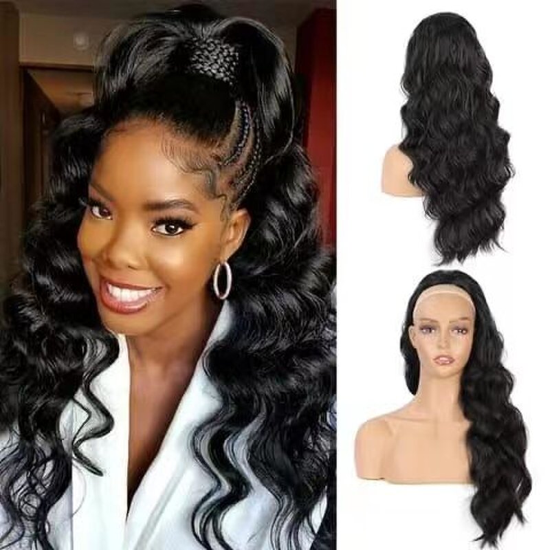 Yaki Synthetic Ponytail Manufacturer - OEM/ODM Custom 22-Inch Long Straight Yaki Synthetic Kinky Ponytail
