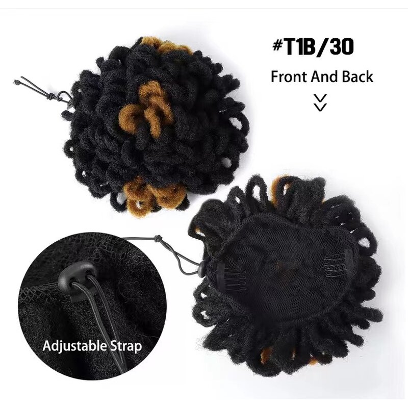 Hair Bun Manufacturer - OEM/ODM Custom Dreadlocs Hair Bun Synthetic Fro Hair Ponytail