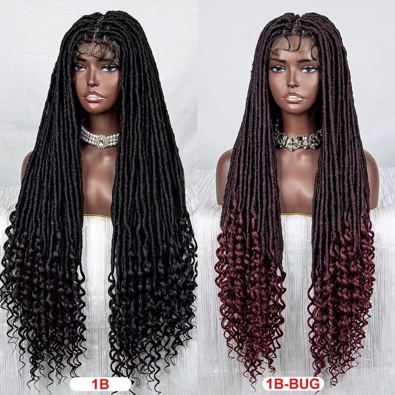 Synthetic Hair Wig Factory - OEM/ODM Custom Full Lace Glueless African Wig with Goddess Locs