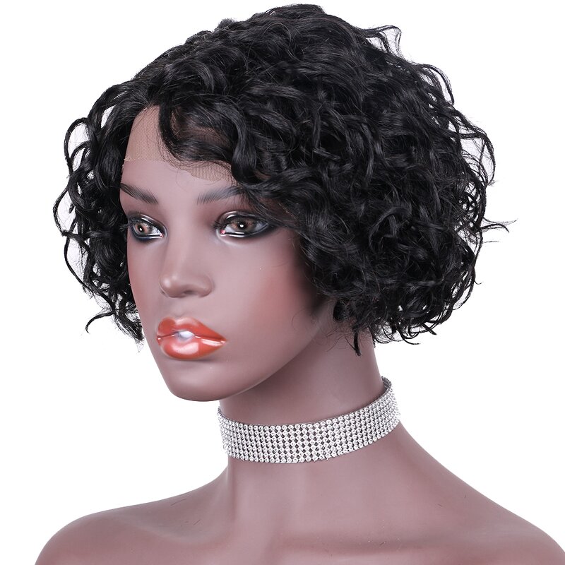 Pixie Kinky Curly Wig Manufacturer - OEM/ODM Custom 13x4 Lace Frontal Pixie Kinky Curly Brazilian Human Hair Wig