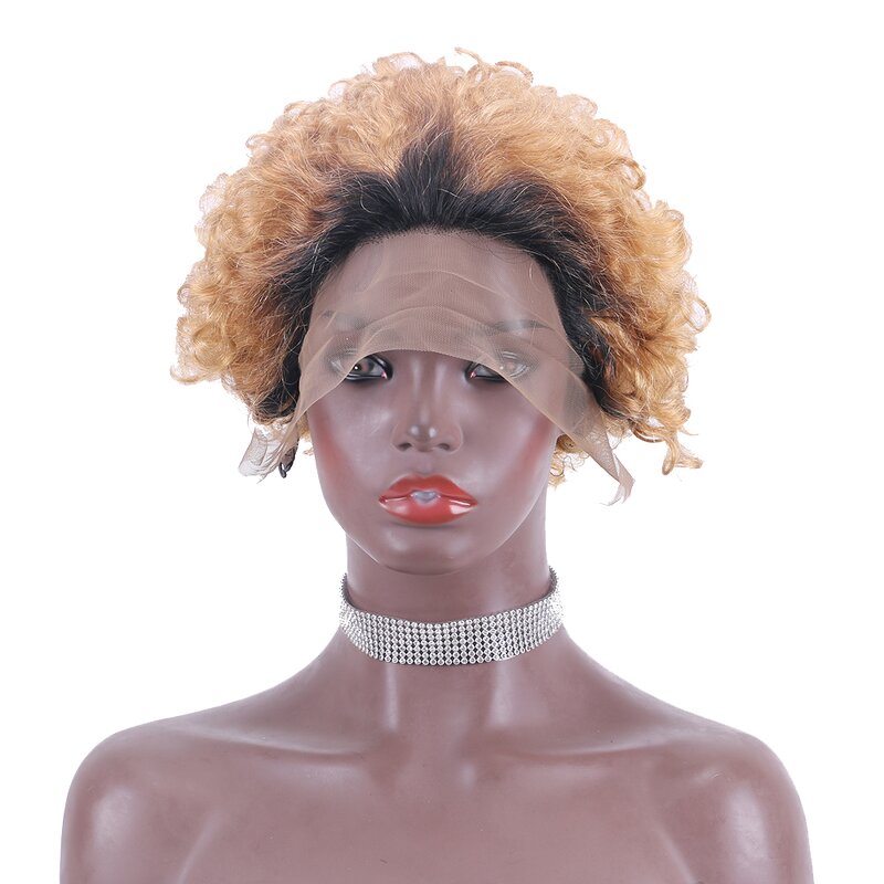 Lace Frontal Wig Manufacturer - OEM/ODM Custom Short Curly Human Hair Wig 8inch 13x4 Lace Frontal