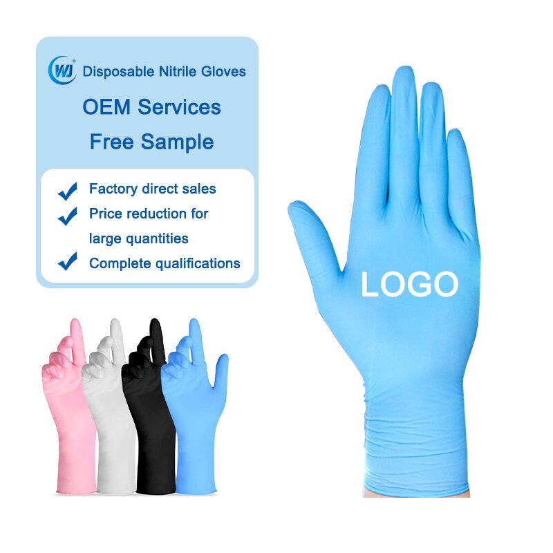 Nitrile Gloves Factory - OEM/ODM Custom New Process Nitrile PVC Synthetic Gloves Powder Free Sample