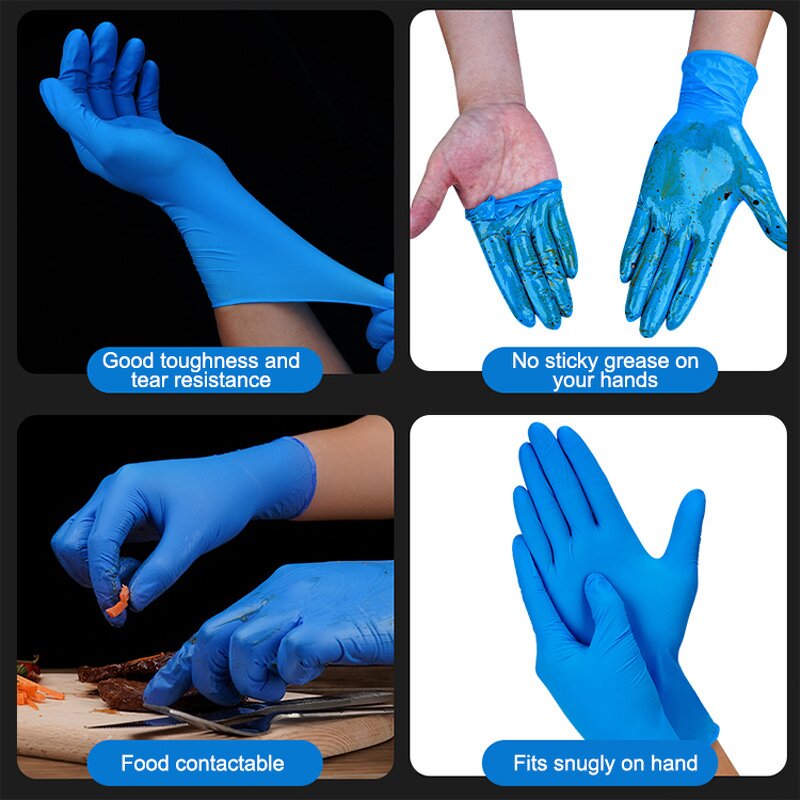 Nitrile Gloves Manufacturer - OEM/ODM Custom Powder Free Beauty Salon Food Grade Disposable Nitrile Gloves