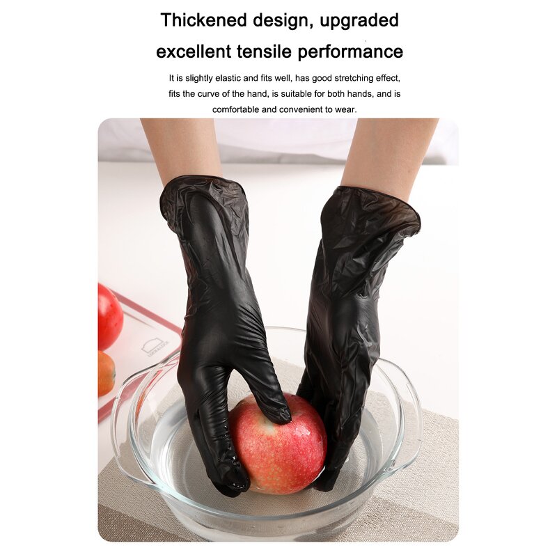 Nitrile Gloves Factory - OEM/ODM Custom Food Safe Industrial Grade Disposable Black Nitrile Gloves