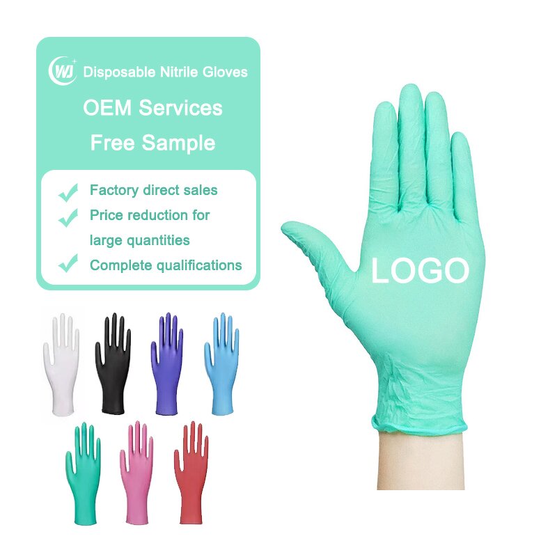 Nitrile Gloves Manufacturer - OEM/ODM Custom Blue Powder Free Disposable Gloves for Medical Service