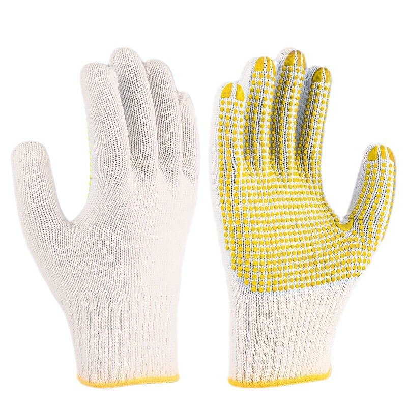 Cotton Yarn Gloves Manufacturer - OEM/ODM Custom Work Gloves Cotton Yarn PVC Dot Thick Wear-resistant Non-slip