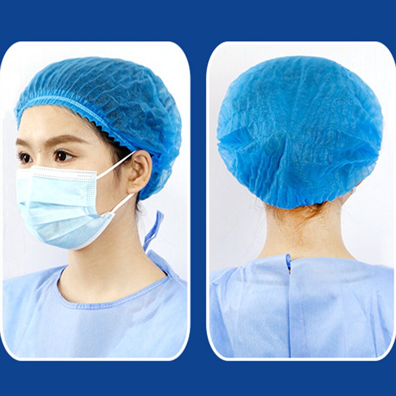 Disposable Hat Manufacturer - OEM/ODM Custom Non-woven Fabric Catering Mesh Hat Kitchen Anti-hair Loss Hat