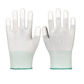 PU Coated Gloves Factory - OEM/ODM Custom White PU Coated Finger Gloves Dust-free Anti-static Wear-resistant
