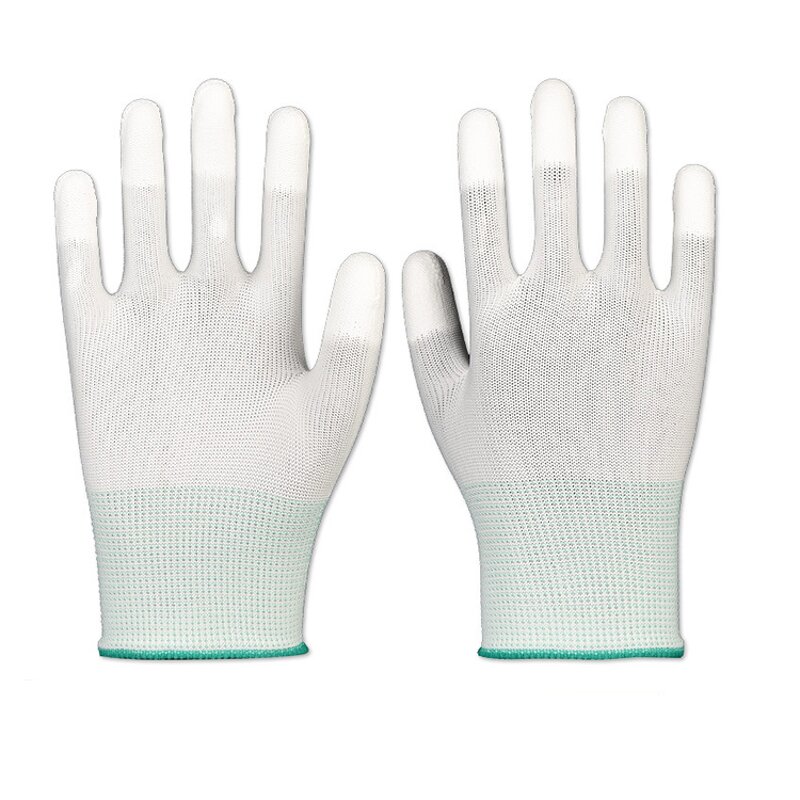 PU Coated Gloves Factory - OEM/ODM Custom White PU Coated Finger Gloves Dust-free Anti-static Wear-resistant