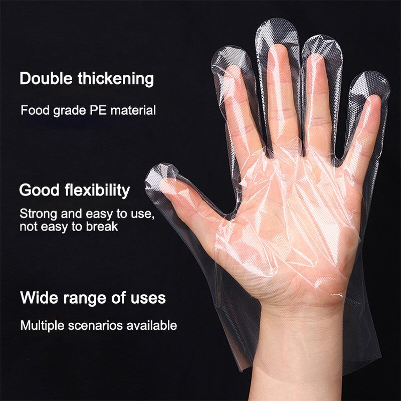 PE Hand Gloves Factory - OEM/ODM Custom Household Disposable PE Plastic Hand Gloves Powder Free Food Grade