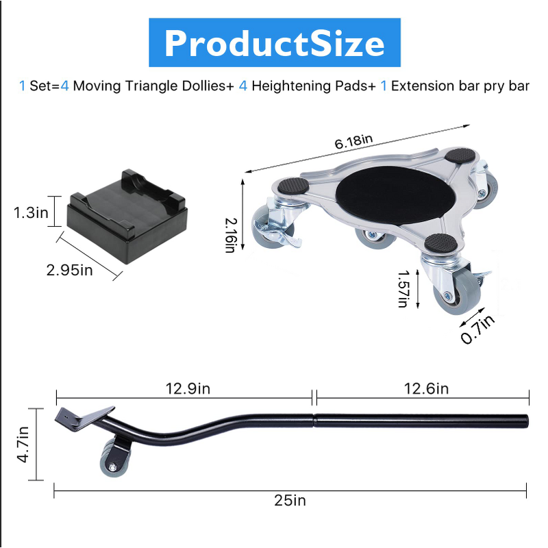 Furniture Wheel Mover Factory - Easy Use Dollys for Moving Heavy Furniture Grand Piano Table 800 LB