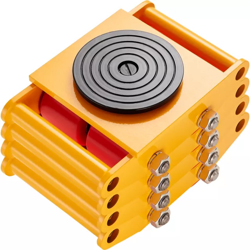 Cargo Transport Pallet Trolley Factory - 6 Ton Roller Skids 4 Wheels Platform Cargo Trolley Carrying Tanks