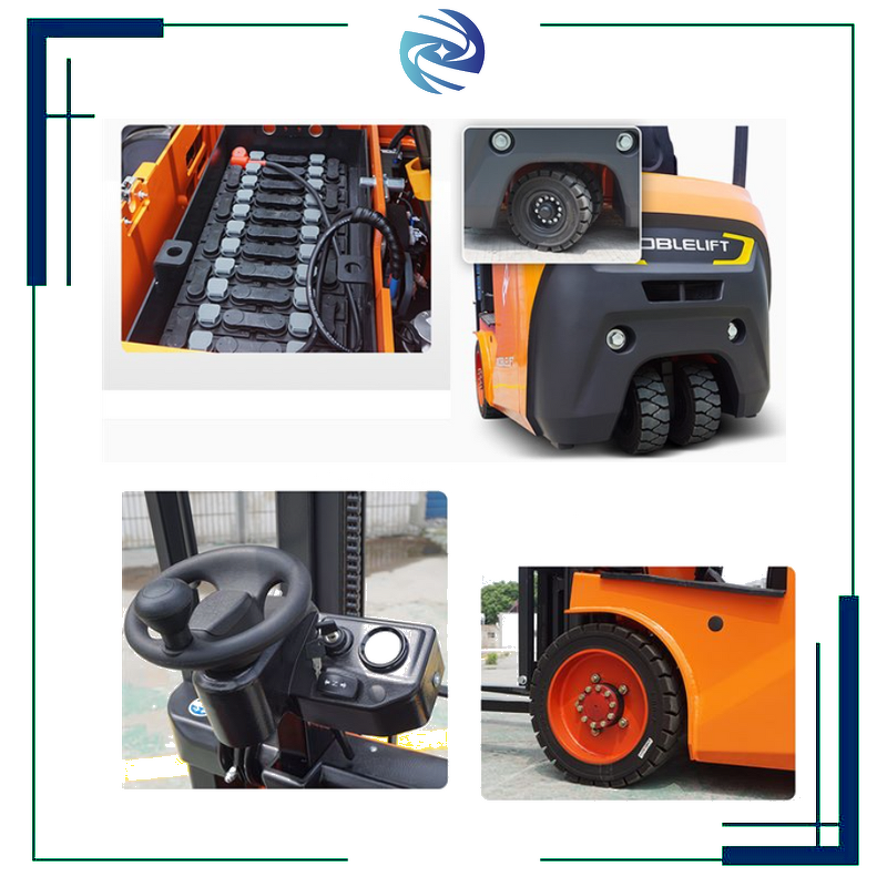 Electric Forklift Truck Factory - Three-pivot Counterbalanced All-electric Three-wheel Rear Drive 1 Ton