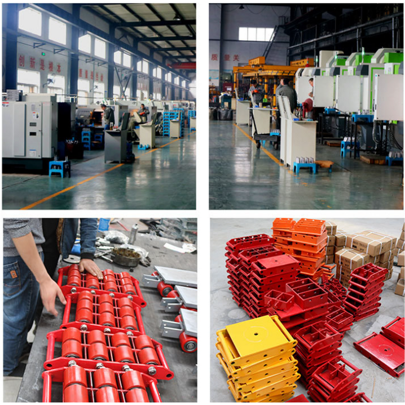 Machinery Skate Dolly Manufacturer - Convenient 4-50T Red Color PU Anti-Slip Rollers for Storage Distribution