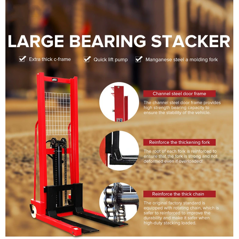 Manual Pallet Stacker Factory - Customized 2000LBS 1T 2T Hydraulic Stacker Forklift