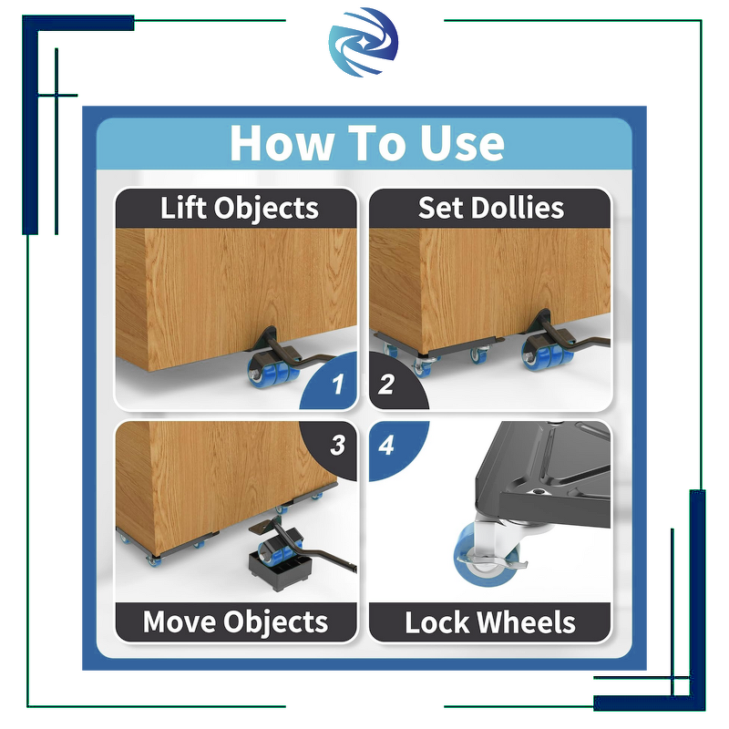 Furniture Mover Set Factory - Upgraded with Non-Slip Mats and Gloves for Heavy Lifting Transport