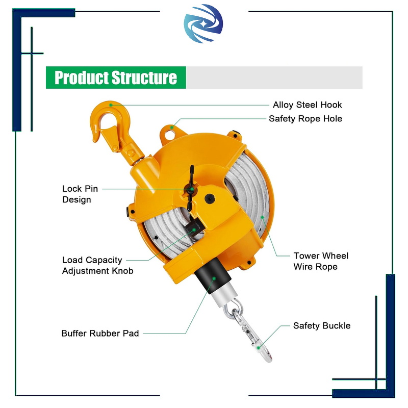 Retractable Spring Tool Balancer Manufacturer - High Efficiency 9~15kg Load DIY Grade OEM ODM Reducing Fatigue