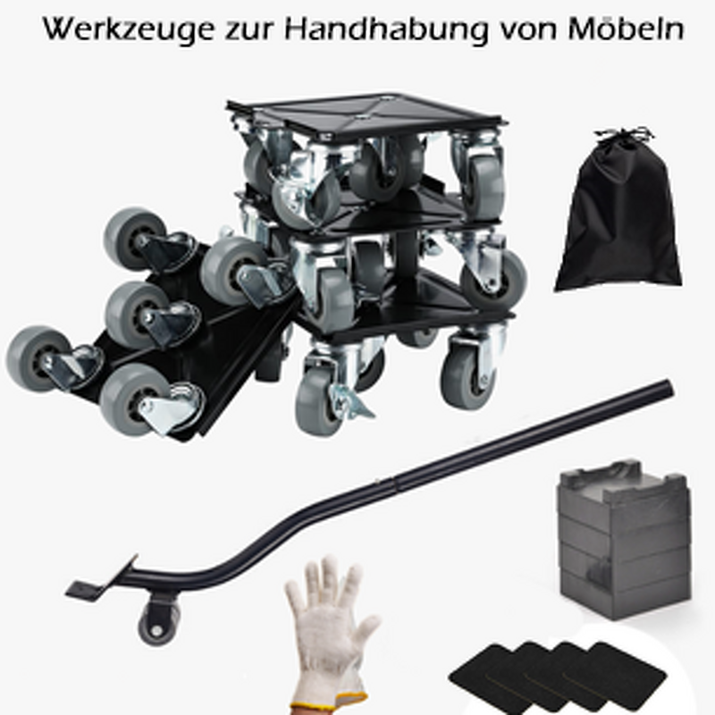 Steel Furniture Mover Manufacturer - High Quality Thickened Wheels L-Shaped Edge OEM Customizable Secure