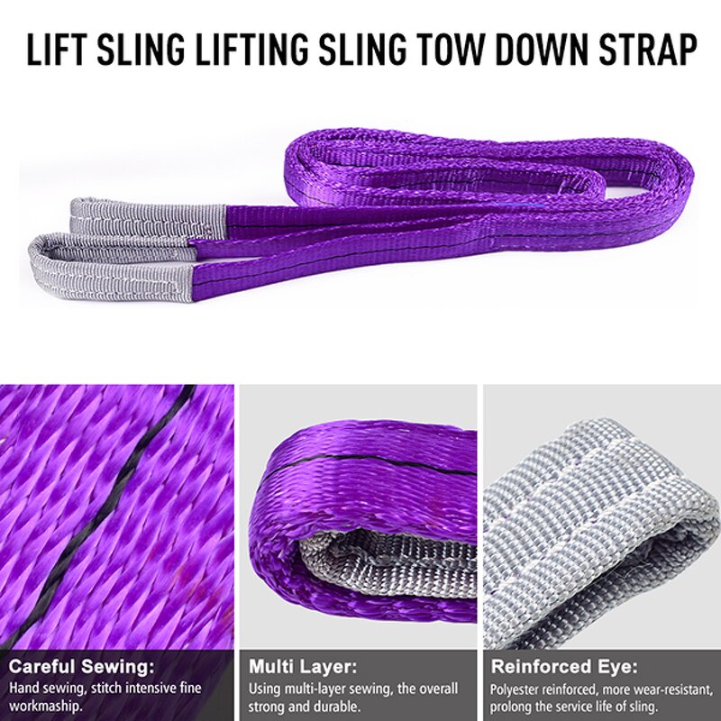 Webbing Sling Manufacturer - 1Ton 3M Safety Factor 4:1 High Quality Polyester for Lifting