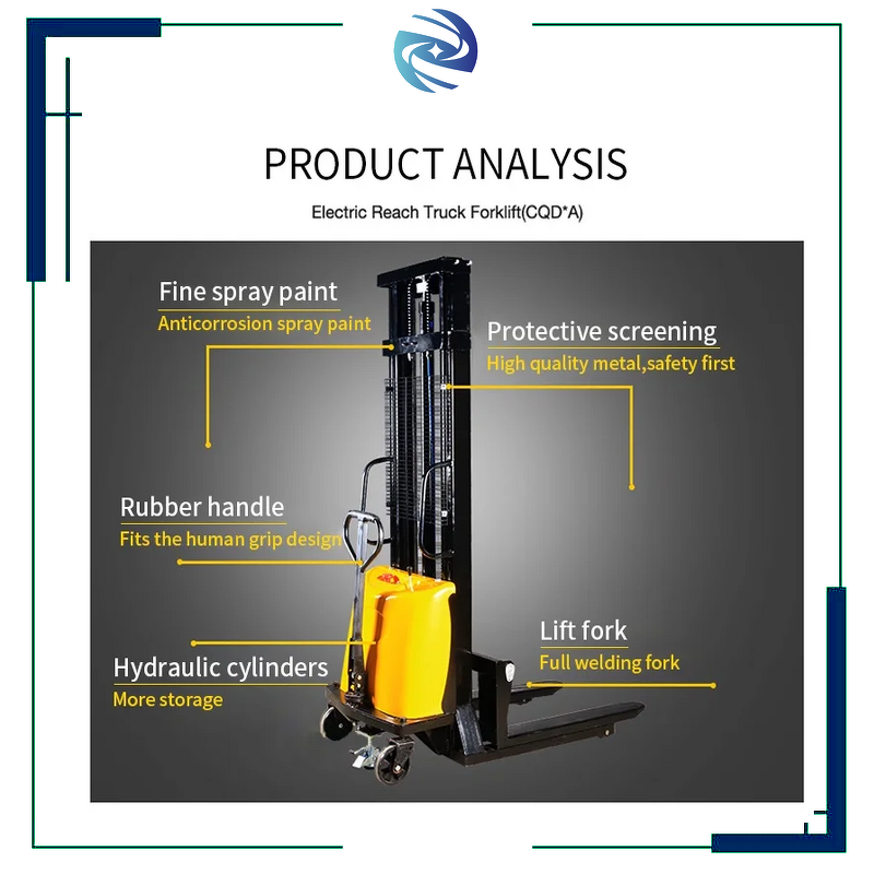 Semi-electric Pallet Stacker Factory - Good Quality Small Turning Radius Powerful Electric Lifting