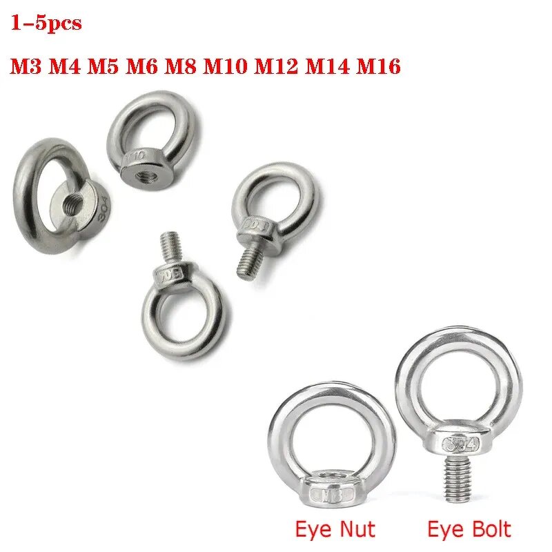 Eye Nuts Manufacturer - Ring Eyebolt 304 Stainless Steel M3 to M16 Lifting Eye Screws