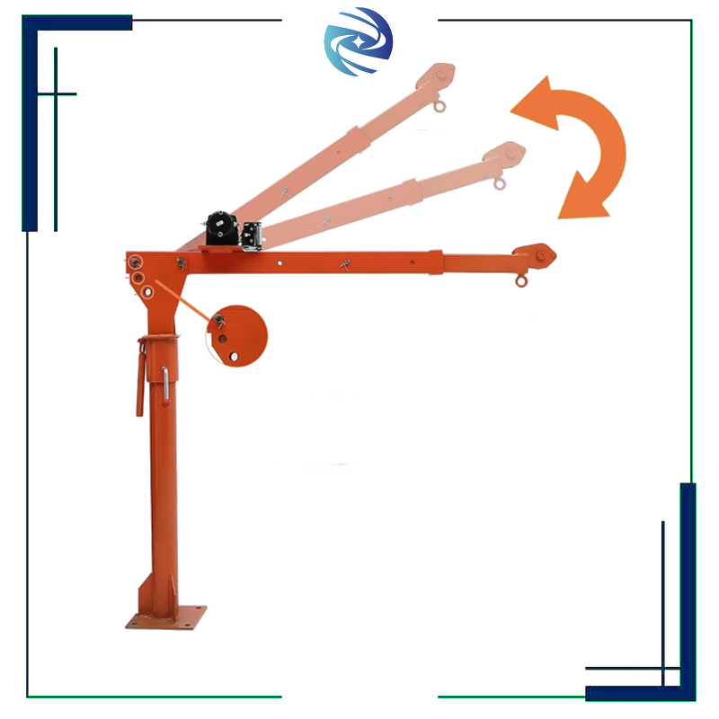 Truck-Mounted Bed Crane Manufacturer - 24V Car Winch Folding with Electric Winch 3500 Lbs Electric Pickup
