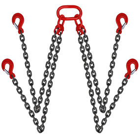 Chain Sling Manufacturer - 3 Ton 5/16 X 5FT 6600LBS WLL Double Leg with Self-Locking Hook G80
