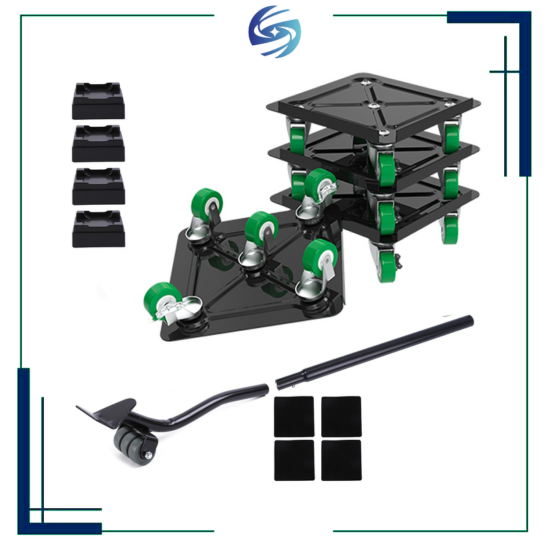 Steel Furniture Mover Manufacturer - High Quality Thickened Wheels L-Shaped Edge OEM Customizable Secure