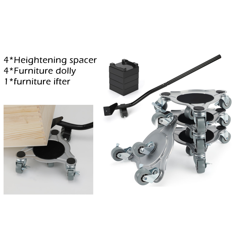 Furniture Movers Manufacturer - Update 360 Rotation with Brake 4 Pack Triangle 1500LBS Thickened Steel
