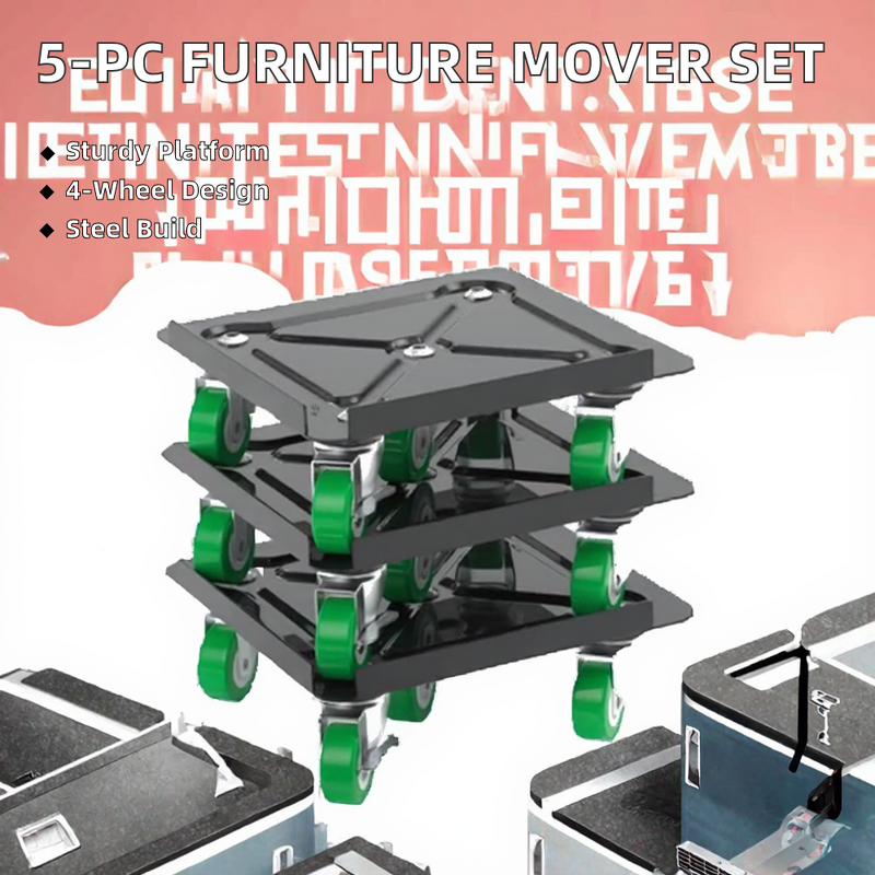 Steel Furniture Mover Dolly Factory - Heavy Duty 360 Degree Four-Wheel Platform for Couches Appliances