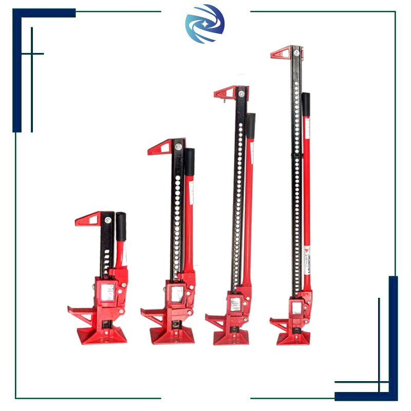 Farm Jack Factory - 48" High Lift Ratcheting 6000lbs/3Ton Capacity Red Farm Utility Off-road